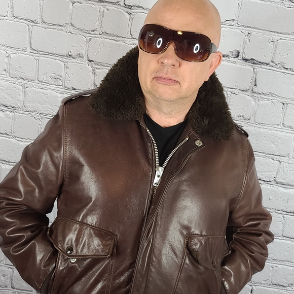 schott's leather bomber jacket
